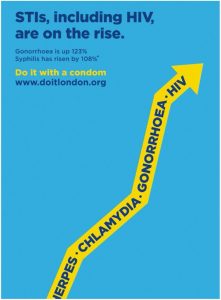 Keep Doing It London previous campaign stating STIs including HIV are on the rise